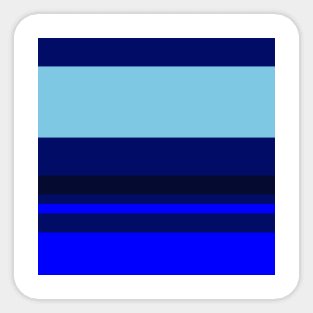 A tremendous shape of Sky Blue, Blue, Dark Imperial Blue and Cetacean Blue stripes. Sticker